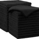 AIDEA Microfiber Cleaning Cloth-24PK, Soft Microfiber Towels for Cars, Absorbent Cleaning Rags, Lint-Free Streak-Free Wash Cloths for House, Kitchen, Window(12in.x12in), Black