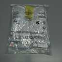 Women's Glitter Sequin Dress Adjustable Spaghetti Strap V Neck Fashion Sparkle Layered Evening Party Dress (White, L)