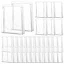 Xuniea 50 Pcs Mini Clear Makeup Bag Small Clear Zipper Pouch Travel Plastic Cosmetic Organizer Waterproof for Toiletries Swimsuit Bikini Bathing Suit(5'',Transparent) (5.11 x 6.7 x 1.6 in)