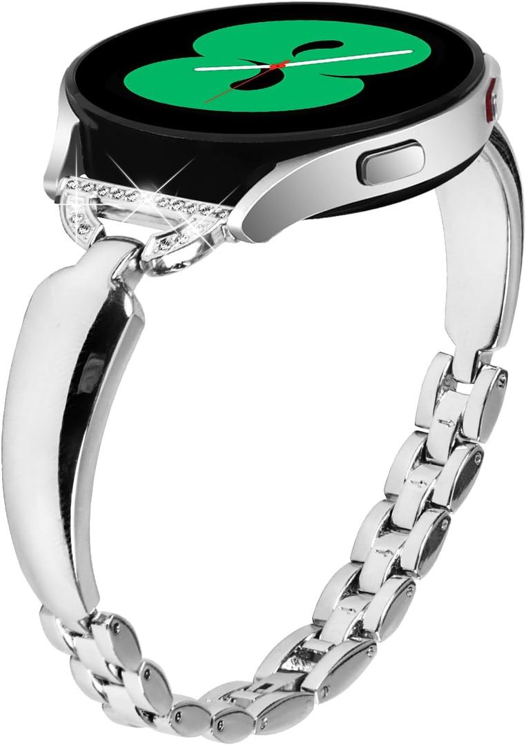 20mm Bracelet Compatible with Samsung Galaxy Watch 7 6 5 4 40mm 44mm Women's Stainless Steel Wristband