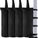 venrey 4-Pack 112 LBS Canopy Sandbags Weight Bags, Outdoor Pop Up Canopy Tent Gazebo Weight Sand Bag Anchor Kit Without Sand, Black