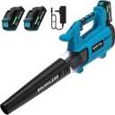 GARTOL Cordless Leaf Blower  600 CFM 190 MPH, Brushless Motor, 6-Speed, 220V Batteries & Charger, Lightweight Electric Blower for Leaves, Lawn, Snow, Debris  Compatible with Makita 18V Batteries