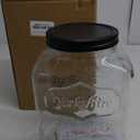 CATPOWER 2 Gallons X-Large Glass Jar With Mouth Canning Jar Kitchen Storage Jar Cookie Candy Penny Jar with Stainless Steel Screw Lid