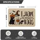 Artoid Mode Ghost Pumpkins Cat Halloween Doormat, I Hope You Brought Boos Spider Web Home Decor Low-Profile Switch Rug Door Mat Floor Mat for Indoor Outdoor 24x35 Inch