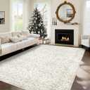 Rugs 8x3 Living Room Rug, Washable Vintage Boho Floral Rugs Non Slip Soft Low Pile Distressed Rug Stain Resistant Indoor Carpet for Bedroom Nursery Kitchen Dining Room Office Light Beige