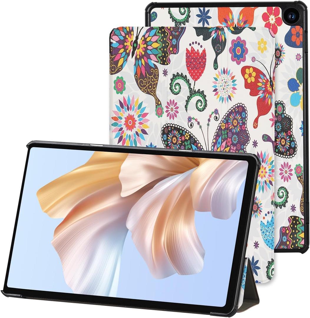 Case for FM 11 (13th Gen, 2023)Auto Wake/Sleep Trifold StandPremium PU StandLightweight & Durable (Butterfly)