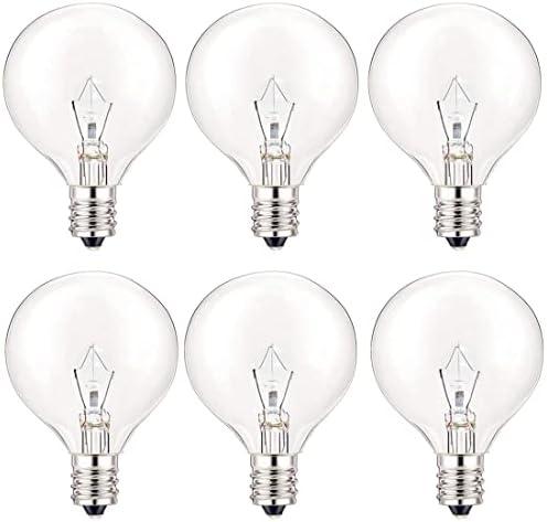 SerBion 40 Watt Light Bulbs E12 Candelabra Base 120Volt Round Light Bulb for Chandelier Table Lamp Wall Sconces Candle Lamp Wax Melter (Soft Warm White)