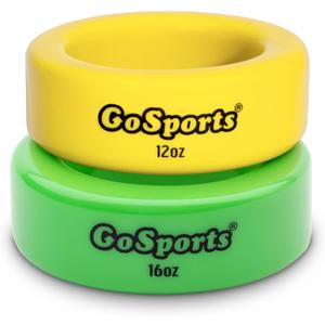 GoSports Baseball and Softball Bat Weights - 2 Pack Baseball Donuts - 16 oz & 12 oz