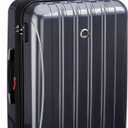 DELSEY PARIS Helium Aero Hardside Expandable Luggage with Spinner Wheels, Titanium, Checked-Medium 24 Inch