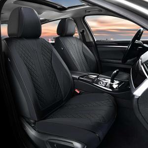 FLORICH Automotive Seat Covers, Waterproof Seat Covers, Black Car Seat Cover, Leather Car Seat Covers 2 Pack Car Seat Cushion Protector Universal Fit for Most Cars SUV Trucks