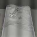 Serving Tray 16.5X 13 Deluxe Wooden Ottoman Tray, Coffee Table with Polished Silver Metal Handles-4 Round Coasters Included, White