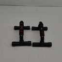 RBX Push-Up Bars with Cushioned Foam Grips and Non-Slip Base (Red)