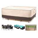 F&J Outdoors Patio Furniture Cover, Waterproof UV Resistant for Table & Chairs Set, 86"Wx44"Dx27.5"H