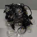 addlon 48FT(2FT Space) LED Outdoor String Lights with 24 Edison Shatterproof Bulbs, Heavy-Duty and Weatherproof Strand, Commercial Grade Patio Lights, Decorative for Garden or Patio, Black