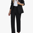 luvamia Women's Two Piece Sets Pants Suits Dressy Business Casual Outfits Professional Blazer Pantsuits Set Work Office ,Size L