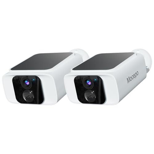 mocepo Solar Security Cameras Wireless Outdoor 4MP -2.4G&5G Solar Camera Outdoor Wireless, Cameras for Home Security with Integrated Solar Panel, Color Night Vision