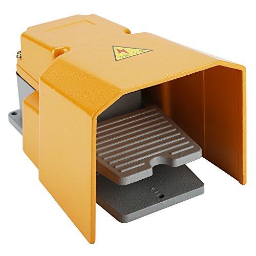 Foot Switch for Power Tools,250V 10A Foot Pedal Switch,with Guard,Oil Resistant and -Resistant,Protect Foot,for Machine Tools