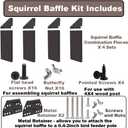 Metal Squirrel Baffle,Squirrel Baffle for Bird Feeders Without Removing Bird Feeder Poles or Shepherd's Hooks,16-Inch Black.