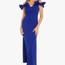 R&M Richards Women's Off The Shoulder Cocktail Dress, Royal Blue, Size 10