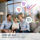 Window Privacy Tint Film - Superior Heat Rejection, Blocks 99% Harmful UV Rays, Enhances Privacy, Reduces Glare, Long-Lasting for Residential & Commercial Use (Ice Blue 17.5 InchX 6.56 Feet)