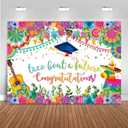 Mocsicka Mexican Graduation Backdrop Congrats Grad Fiesta Party Decorations Taco Bout a Future Bachelor Fiesta Decor Class of 2025 Cactus Backdrops (8x6ft(96x72 inch))