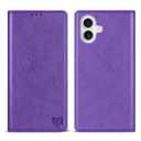 ZZXX for iPhone 16 Plus Wallet Case with [RFID Blocking] Card Slot Stand Strong Magnetic Leather Flip Fold Protective Phone Case for iPhone 16 Plus Case Wallet(Purple-6.7 inch)