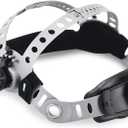 Welding Helmet Headgear - TRQWH Welding Hood Replacement Headgear Welding Helmet Accessories Welding Head Gear with Sweatband for Round Square Hole Helmet, Adjustable (Grey-Square Hole)