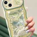 Toycamp for iPhone 13 Case 6.1 Inch - Women Girls Cute Cover Glitter Butterfly with Sliding Camera Cover Unique Kawaii Girly Teens Fashion Design Flowing Liquid Quicksand Phone Case for iPhone 13
