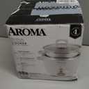 Aroma Housewares 6-Cup (Cooked yield ) / 1.2Qt. Select Stainless Pot-Style Rice Cooker, & Food Steamer, One-Touch Operation, White