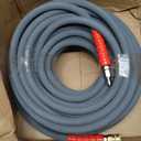 OCPTY Hot Water Pressure Washer Hose 3/8" x 100ft 6000 psi Non-Marking 2-Braid R2 Gray