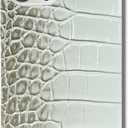 iPhone 11 Pro Max Leather Case - Classic Retro Pattern Cover, Soft TPU Slim Shockproof Designer Phone Case, Fashion Luxury Elegant White