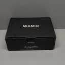 MIAMIO - Set of 6 Stoneware Coffee Mugs 12 Ounce/Cup Set - Le Papillon Collection (Black-Colourful)