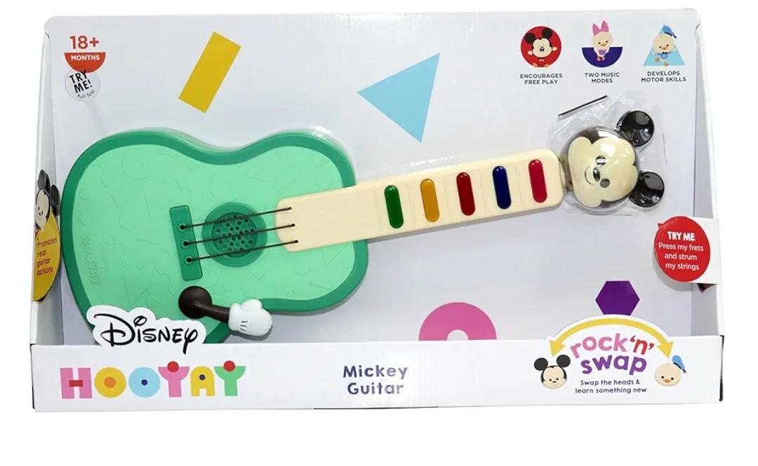 Disney Hooyay Mickey Mouse Musical Guitar Rock n Swap Early Learning Toys for Ages 18 Months and Up, Multicolor (20235)
