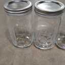12 Packs 32 oz Mason Jars, Wide Mouth Mason Jars with Lids and Bands and 6 White Plastic Mason Jar Lids, Canning Jars for Overnight Oats, Food Storage, Dry Food, Snacks, Candies 