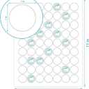 3 x MaxGear 1" Round Sticker Labels, for Inkjet or Laser Printer, Matte White Printable Labels Sheets, Strong Adhesive, Dries Quickly, Holds Ink Well, 30 Sheets, 1890 Pcs