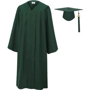 SAMDEEMI Unisex Adult Matte Graduation Gown Cap Tassel Set 2025 for High School and Bachelor 10 Colors Size 45