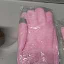 Touchscreen Moisturizing Gloves and Socks, Gel Spa Moisturizing Therapy Sock Glove, Overnight Gloves for Dry Hands, Repair and Soften Aging, Hand and Feet Care for Chapped and Dry Skin (Pink)