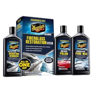 Meguiar's M4965 Marine/RV Fiberglass Restoration System, 2-Piece Marine Fiberglass Repair Kit Featuring Oxidation Remover for Boat Care Plus Wax (Polish bottle is missing )