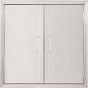 CO-Z Outdoor Kitchen Doors, 24" W x 24" H Weatherproof Built in 304 Stainless Steel Double Access Doors for Outside Kitchen Commercial BBQ Island Grilling Barbeque Oven Grill Storage Cabinet Door