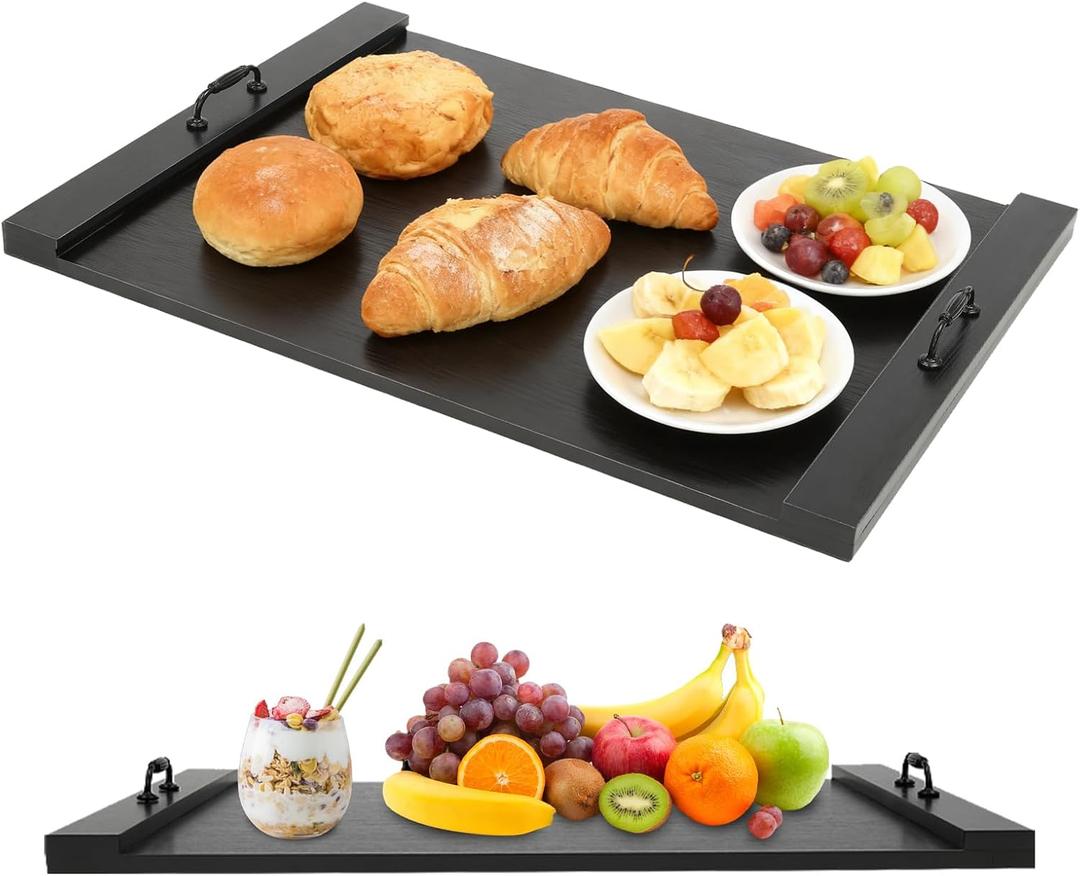 Stove Top Cover  30" x 22" Wooden Noodle Board with Handles, Extra Counter Space Stove Protector & Decorative Tray for Gas or Electric Ranges, Apartments & RV Kitchens