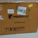 FoldWise Upgraded Folding TV Tray Table - Extra Large & Sturdy Laptop Table for Couch, Height & Angle Adjustable Desk for Dinner, Work & TV - Includes Footrest, Cup Holder, iPad Holder & Edge Stopper