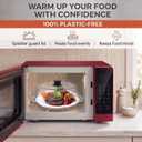 Bezrat Microwave Tall Glass Plate Cover | Splatter Guard Lid with Easy Grip Silicone Handle Knob | 100% Food Grade | BPA Free and Dishwasher Safe | 10 Inch (Black-)