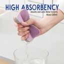 LEAVAQ Peelable Microfiber Sponges 4 Pack 12-Layer Tear Away PVA Cleaning Pads, Ultra Absorbent Non-Scratch Rainbow Sponge for Kitchen Dish, Countertop, Bathroom, Glass & Car Cleaning