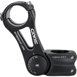 CXWXC Adjustable MTB Stem 31.8mm 70 Degree - 90/110/145mm Bike Stem Riser for Handlebar - Aluminum Alloy Mountain Bike Handlebar Riser Extender for MTB Road City Bike Bicycle (31.8 x 110mm)