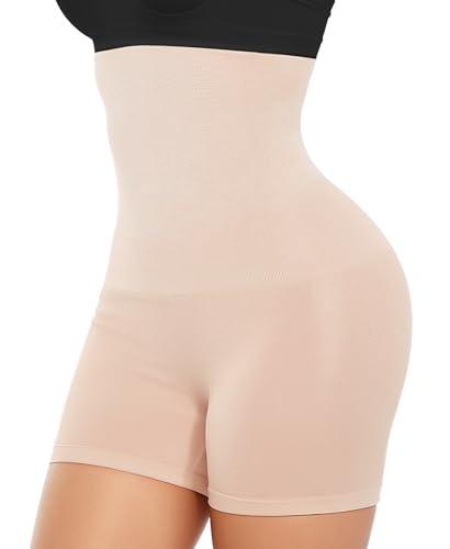 ZENUTA 1-2 PACK Tummy Control Shapewear, Anti Chafing Underwear Slip Shorts for Under Dresses, Seamless Boyshorts for Women Thigh Slimmers, (Nude, 3XL), Pack 4