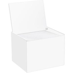 Disposable Face Towel Storage Box Compatible with Facial Towel XL, Acrylic Disposable Face Towelette Holder Container, White