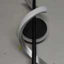 LED Wall Sconces Indoor, 12W LED Wall Mount Lights, Modern Spiral Wall Lamp, 6000K Cold Light Fixture for Stairs, Living Room, Bedroom, Aisle, Hallway (Cold White, Black) (1Pack,Hard-Wired)