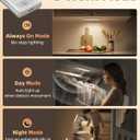 EZVALO 8" Under Cabinet Lighting, 2400mAh Rechargeable Motion Sensor Light Indoor, Mini & Slim Design, 3 Color Temps, Dimmable Magnetic Wireless Closet Lights for Kitchen, Pantry, Stairs (2 Pack)