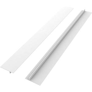 Silicone Kitchen Stove Counter Gap Cover Long & Wide Gap Filler (2 Pack) Seals Spills Between Counters, Stovetops, Washing Machines, Oven, Washer, Dryer - Heat-Resistant and Easy Clean (White)