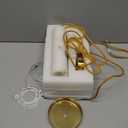 LMQNINE Natural Alabaster Pendant Lights for Kitchen Island White Marble Long Tube Chandelier Modern 4000K Gold Ceiling Light Fixtures for Bedroom Dining Room Table Living Room Hallway(S-2Pack)